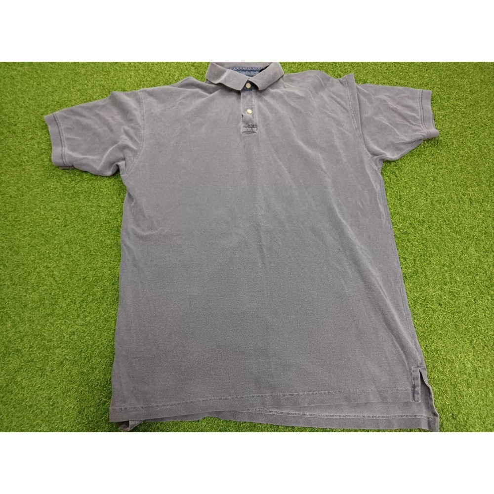 Vintage County Seat‎ Authentic Jeanswear Polo Shirt Mens Medium Gray Cotton Golf